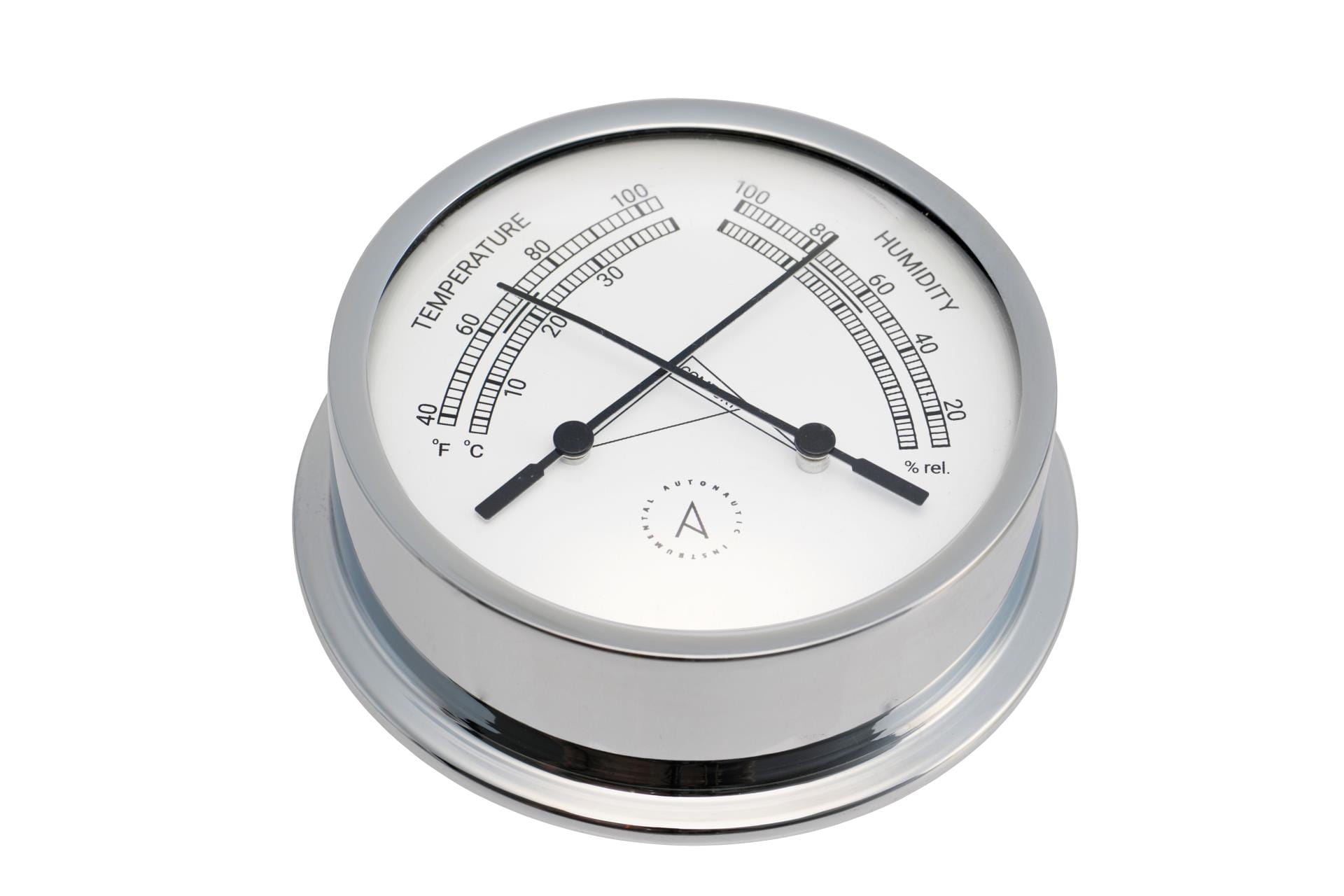 3643-115 AUTONAUTIC Pacific 120 Messing-Comfortmeter, verchromt