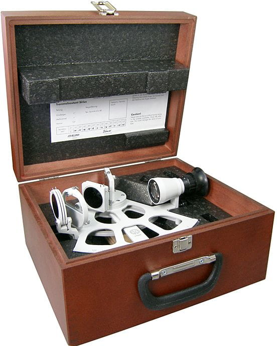3713-054 FREIBERGER Trommelsextant in Aufbewahrungskiste FREIBERGER SIRIUS (BSH) Halbsicht-Trommelsextant