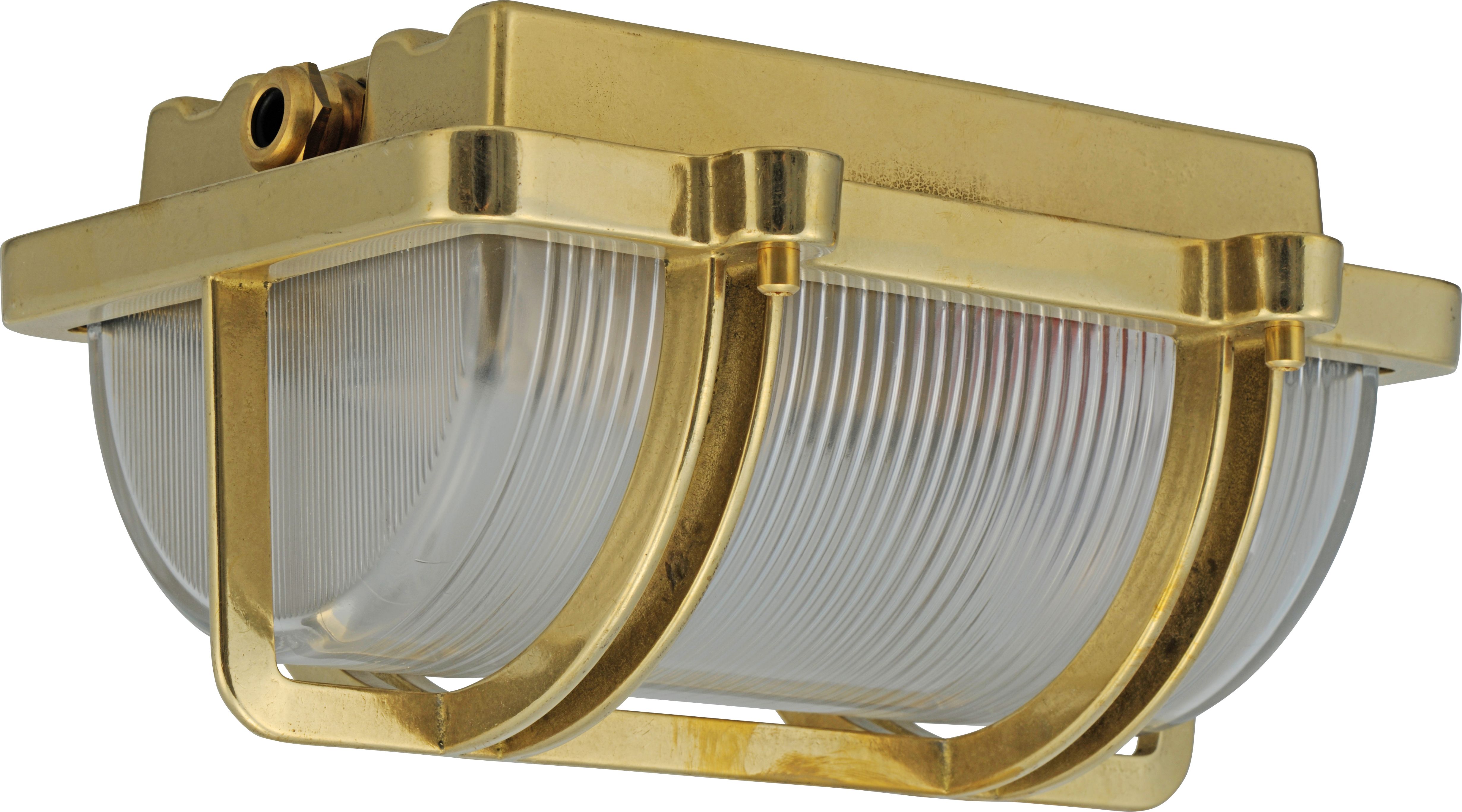 4536-260 Gitterleuchte Messing mit Klarglas