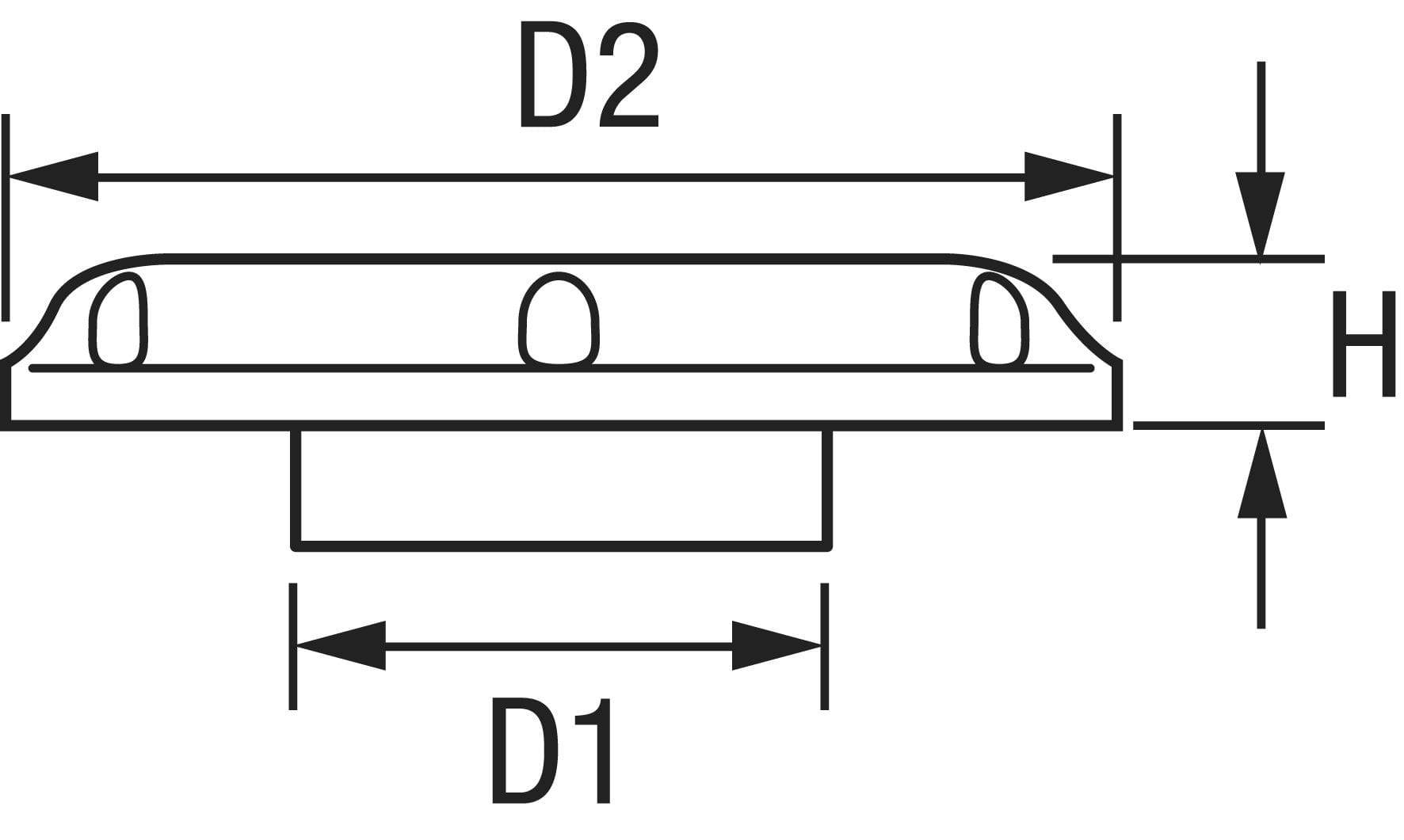 Deckslüfter Edelstahl mit Lichtdurchlass