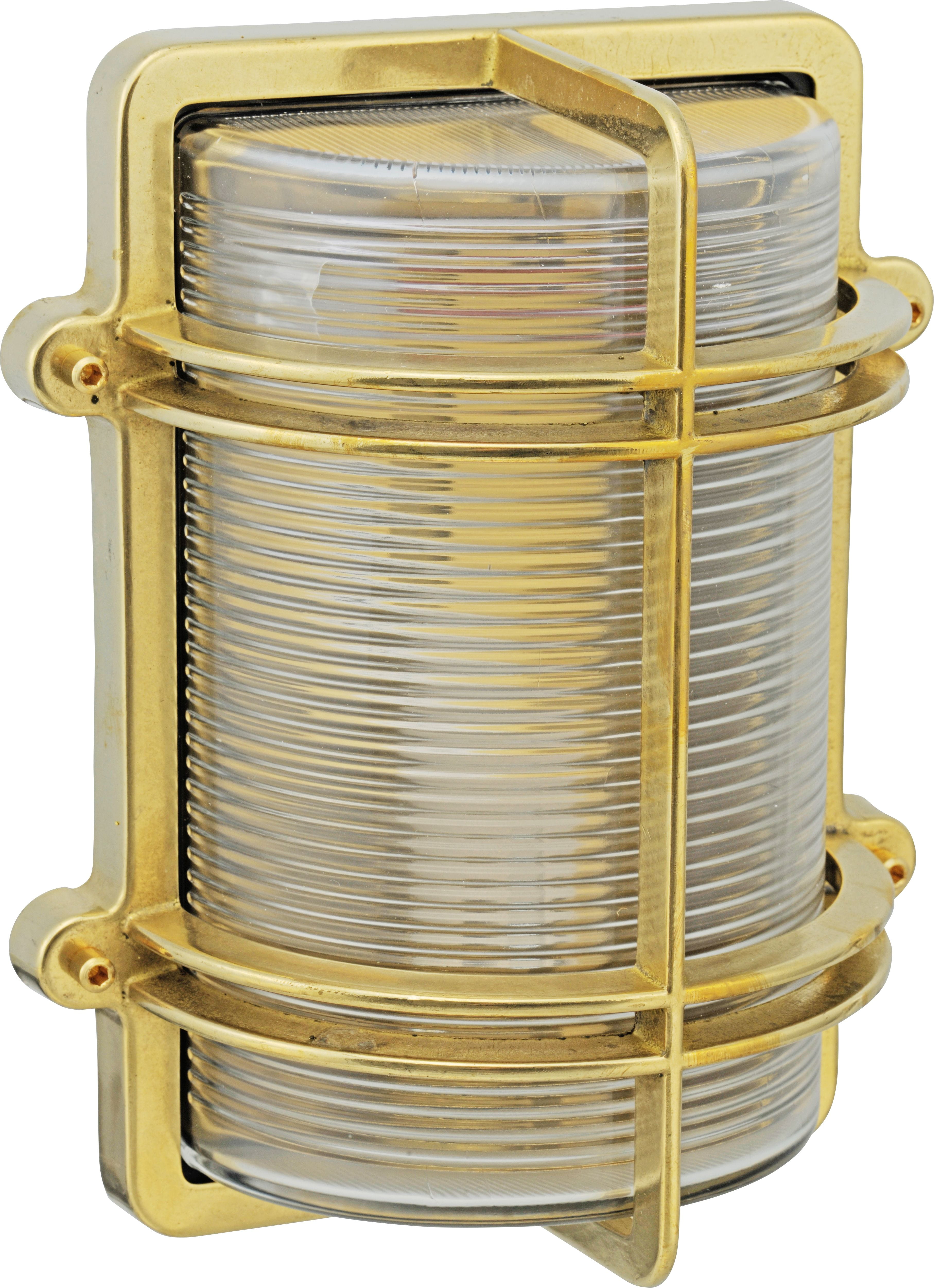 4536-260 Gitterleuchte Messing mit Klarglas