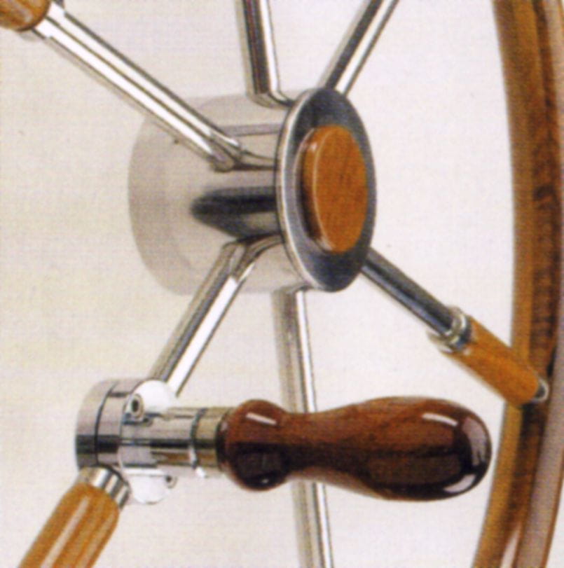 Teak folding handle for steering wheel Teak folding handle for steering wheel