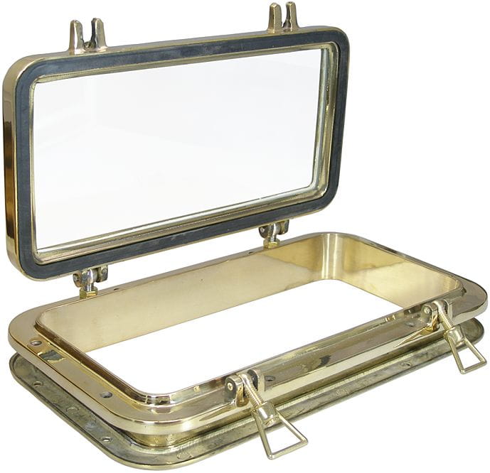 Brass rectangular bull's eye polished or chromed Brass rectangular bull's eye polished or chromed