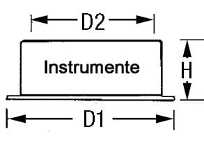 3450-211 und -212 BARIGO SKY Set: 3 Instrumente aus poliertem Messing - Maßzeichnung