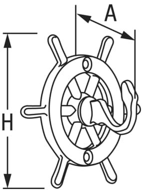 4883-002 Garderobenhaken Steuerrad