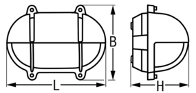 4525*01 Gitterleuchte oval mit Abblendung FORESTI