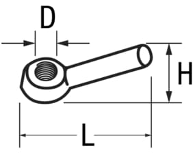 2369*01 Knebelmutter aus Messing einarmig