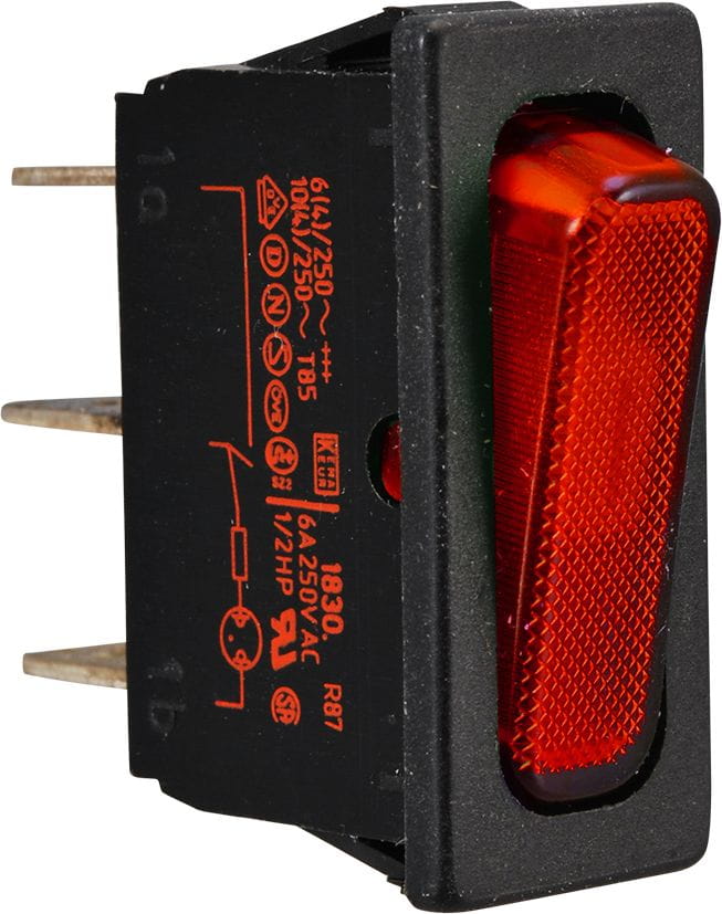 Rocker switch 16A/230V illuminated Rocker switch 16A/230V illuminated