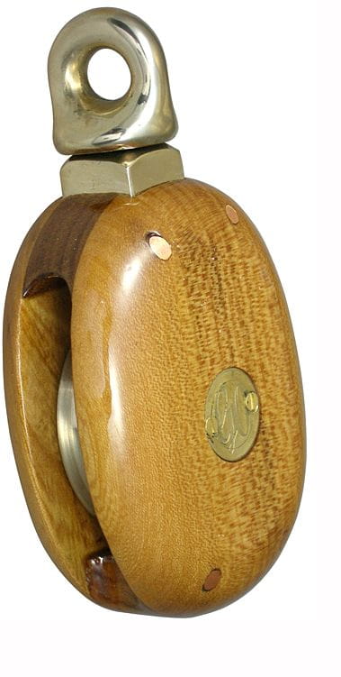 Swivel yacht block from elmwood with bronze fitting Swivel yacht block from elmwood with bronze fitting