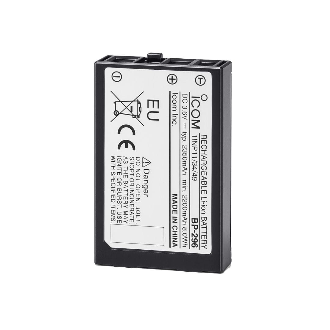 3937-296 ICOM BP-296 Li-Ion-Akkupack Accessories for VHF handhelds by ICOM