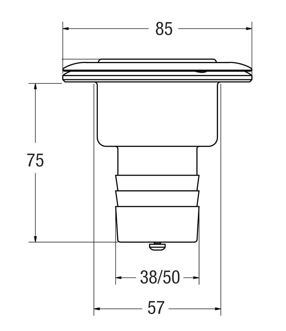 6984*01 Deckseinfüllstutzen Kunststoff Plastic deck fill