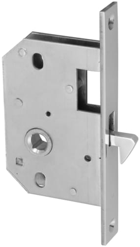 4186-500 Yacht-Schiebetür-Fallenschloss, Messing verchromt Slide door yacht lock for inner sliding doors