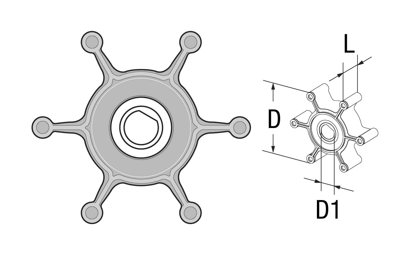 1826-924 Original-Nitril-Impeller 09-824P-1 für JOHNSON F4B