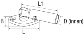6216*01 Kleines Pinnenausleger-Gelenk aus Bronze Kleines Pinnenausleger-Gelenk aus Bronze