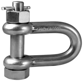 Getestete Edelstahlschäkel gerade mit Sicherheitsbolzen Getestete Edelstahlschäkel gerade mit Sicherheitsbolzen