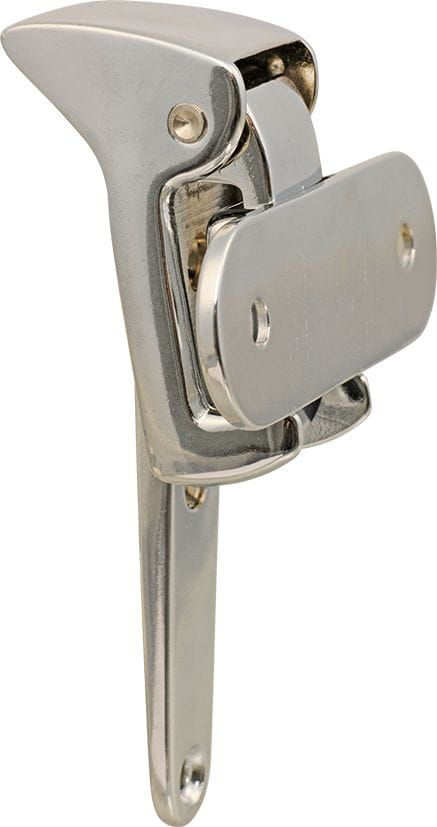 1579-503 Haken mit Sicherung für Badeleiter, Messing verchromt
