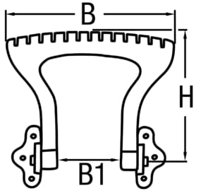 6218*01 Pinnenkamm aus Bronze Bronze tiller lock