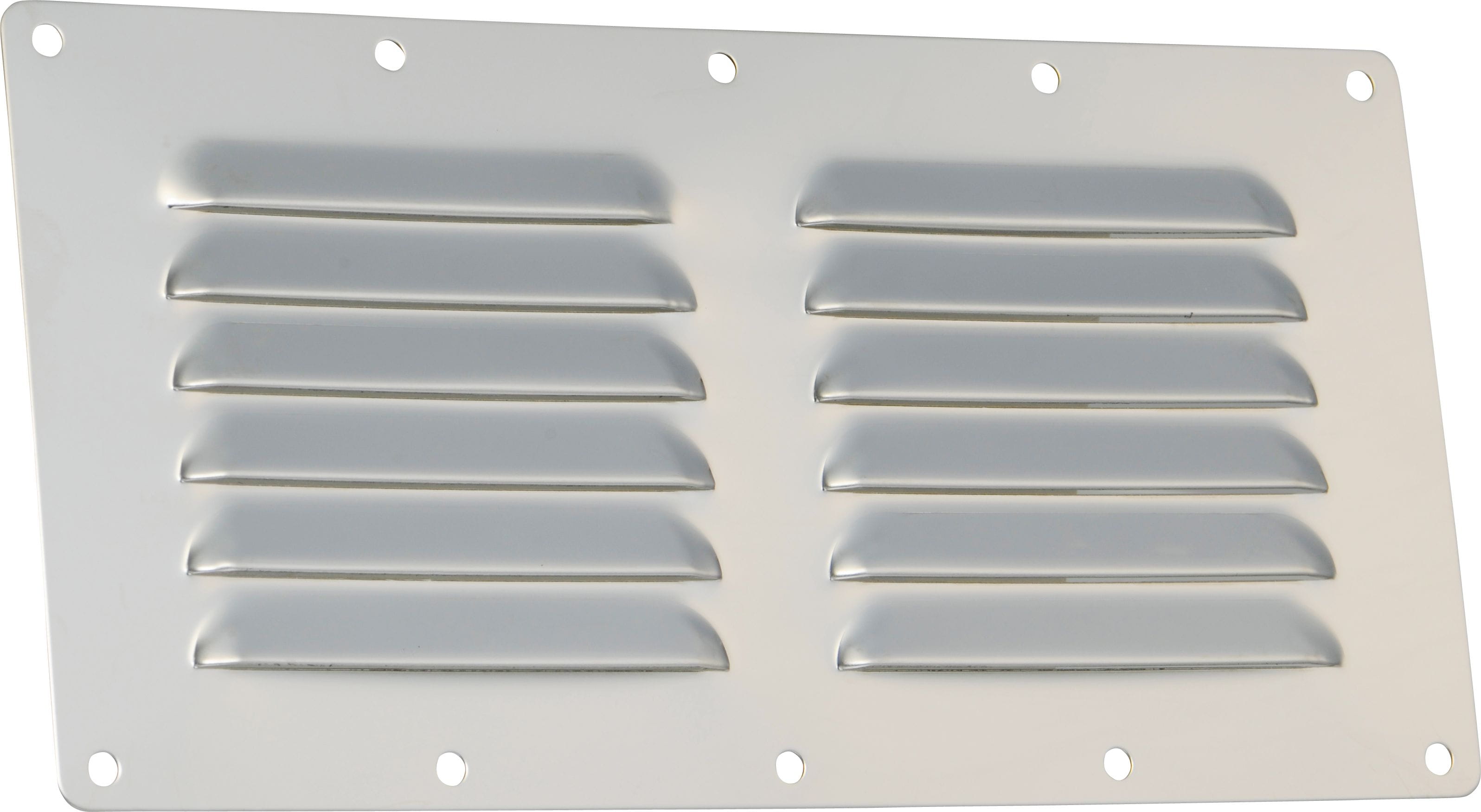4030-235 Kiemenblech / Lüftungsgitter, Edelstahl Ventilator stainless steel angled