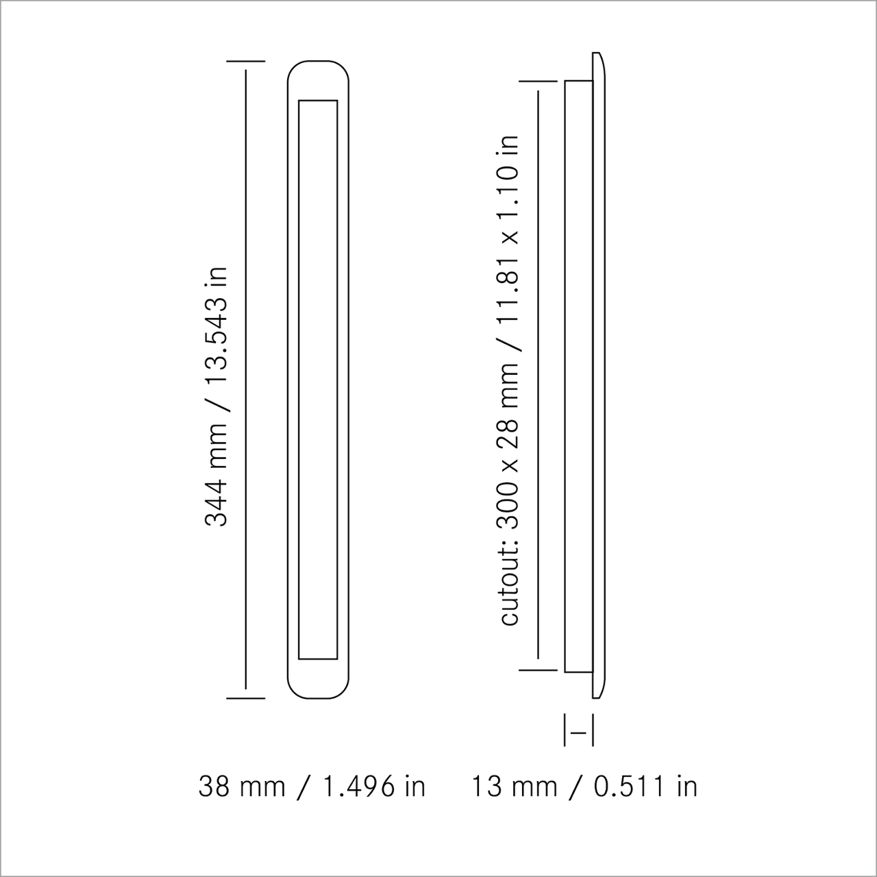 4571*09 Maße LED-Streifenleuchte F-20 FRENSCH 4571*09 Maße LED-Streifenleuchte F-20 FRENSCH