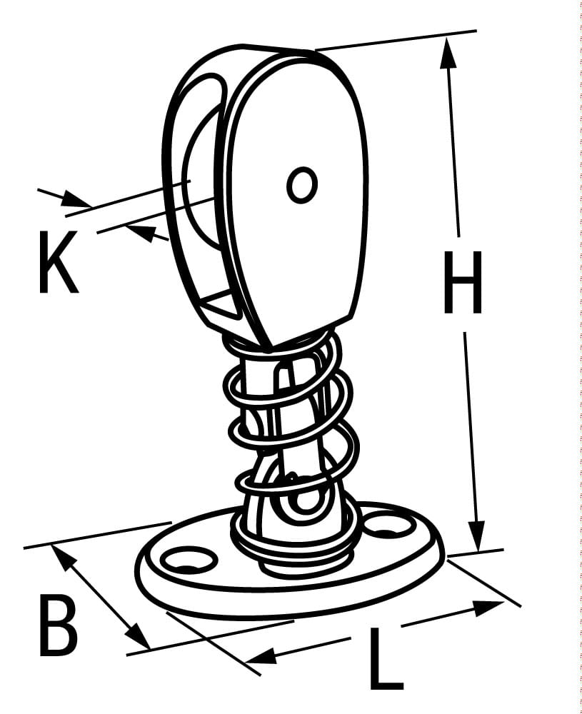 1642*12 WILMEX Standup-Schotblock WILMEX Standup-Schotblock