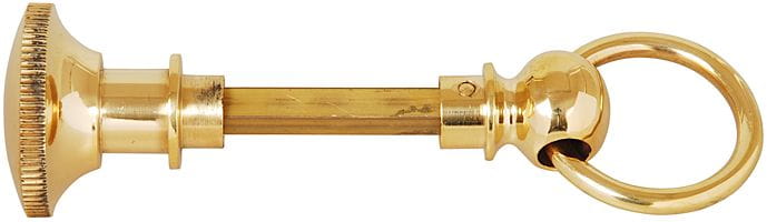 4062-680 Knopf/Ring-Drücker für Yacht-Einsteckschlösser, Messing poliert