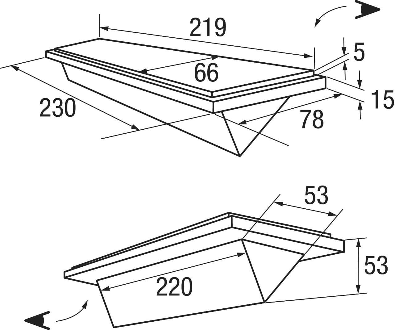 Decksprisma rechteckig 225 mm und Falzrahmen DAVEY Decksprisma rechteckig 225 mm und Falzrahmen DAVEY