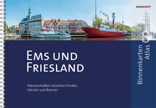 9023-008 KARTENWERFT BinnenKarten Atlas 8 Ems und Friesland KARTENWERFT Inland Charts Atlas