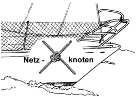 1314*01 Relingsnetz gekontet Relingsnetz geknotet