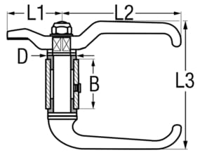 Vorreiberverschluss Edelstahl DIN83104