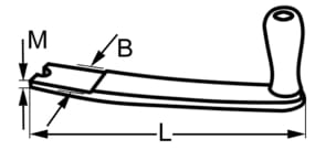 1884*03 WILMEX Flache Windenkurbel aus Bronze für Hebelschotwinde Maße WILMEX Flache Windenkurbel aus Bronze für Hebelschotwinde
