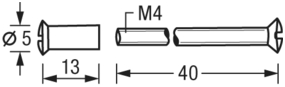 2271*01 Hülsenschrauben für Türschilder M4 Hülsenschrauben für Türschilder M4