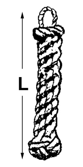 3991*01 Glockenbändsel hanffarbig, kurz Glockenbändsel hanffarbig, lang