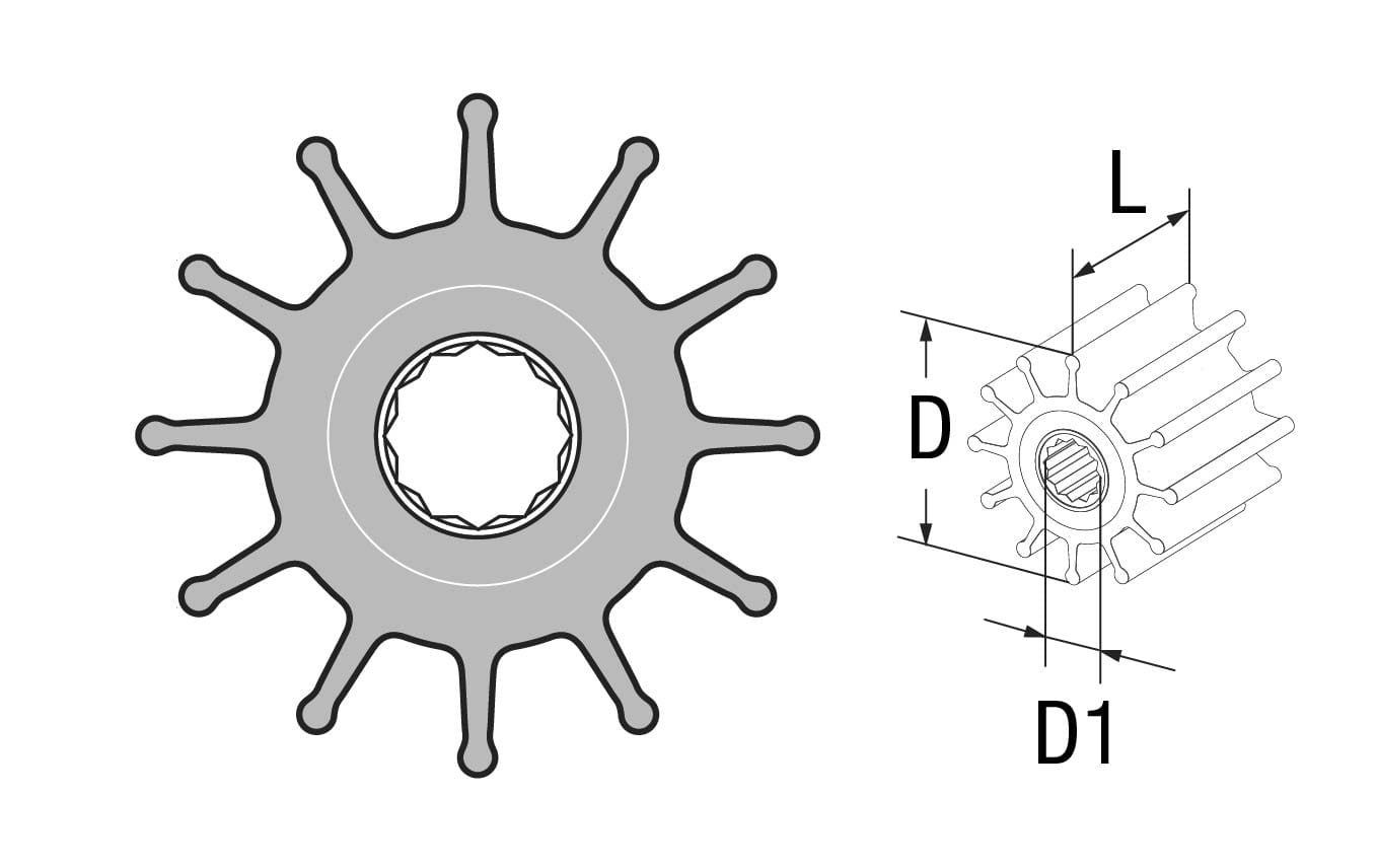 1826-814 Original-Impeller 09-814B für JOHNSON(F9B)-Pumpe