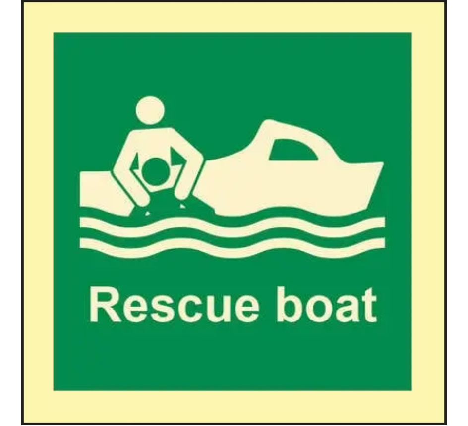 3276-089 Rescue Boat IMO-Aufkleber