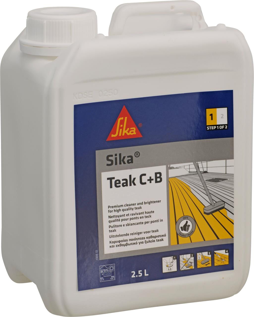 2713-303 SIKA Teak 2,5L Kanister SIKA Teak C+B Teakholz Reiniger und Aufheller