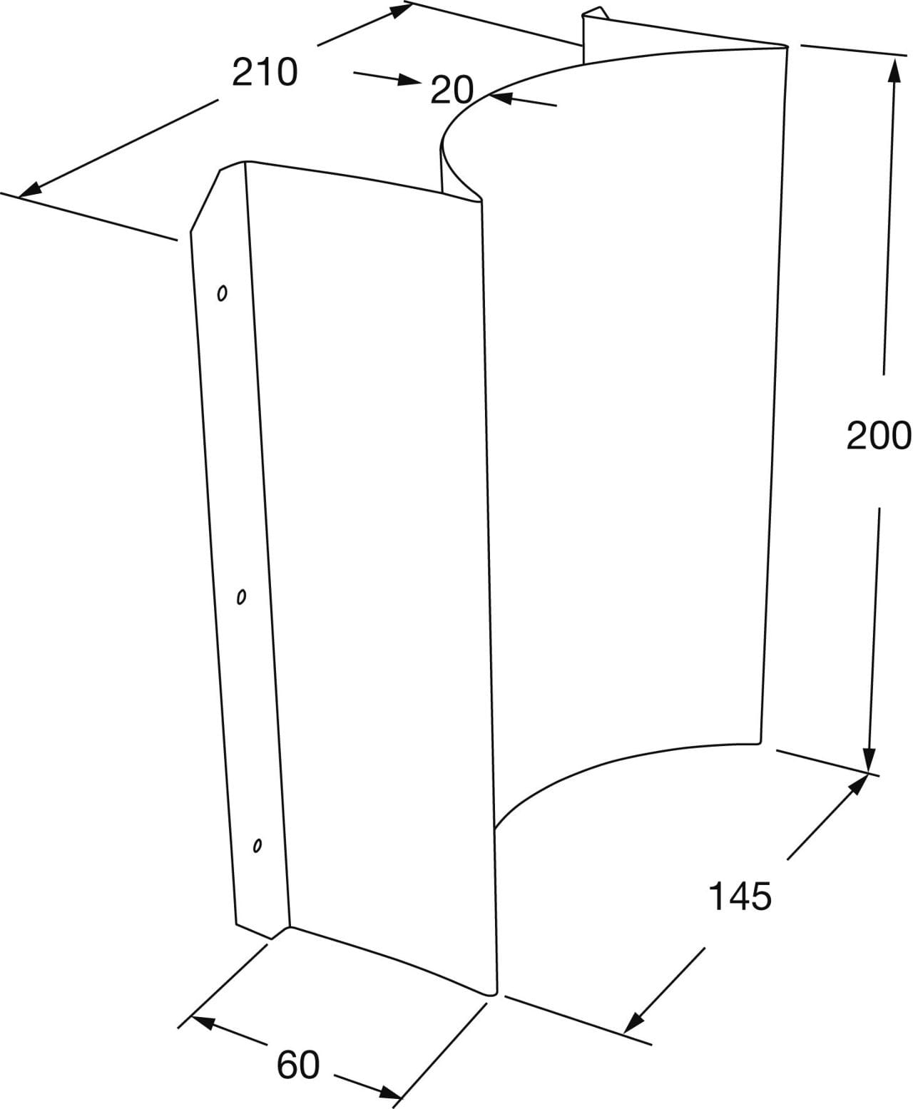 Wandhaterung für REFLEKS Ölofen 66M, 66M-C, 66MG-C