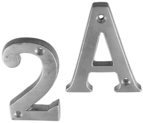 4597*11 Buchstaben und Zahlen verchromt Buchstaben & Zahlen, Höhe 75 mm, verchromt