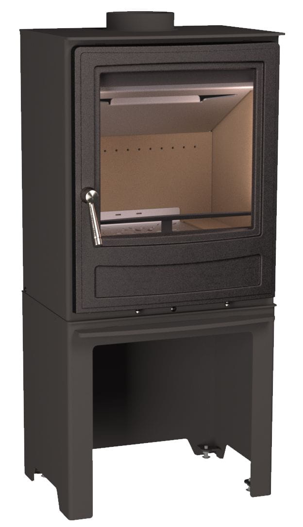ARADA Feststoffofen ECOBURN 5 mit optionalem Unterbau Hoch (siehe Zubehör)