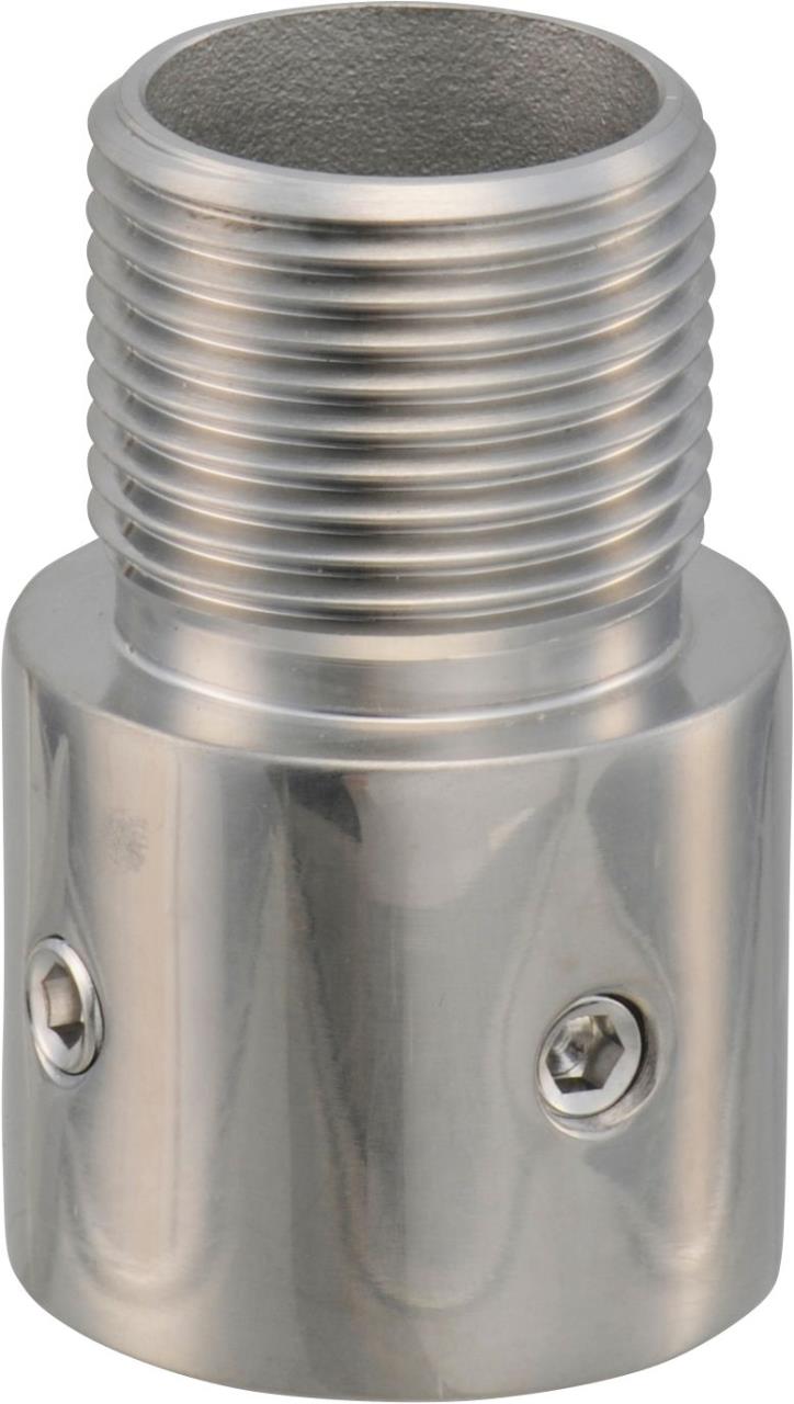 3940-107 Adapter für CX-Antenne auf Rohr D=26mm, Edelstahl A4