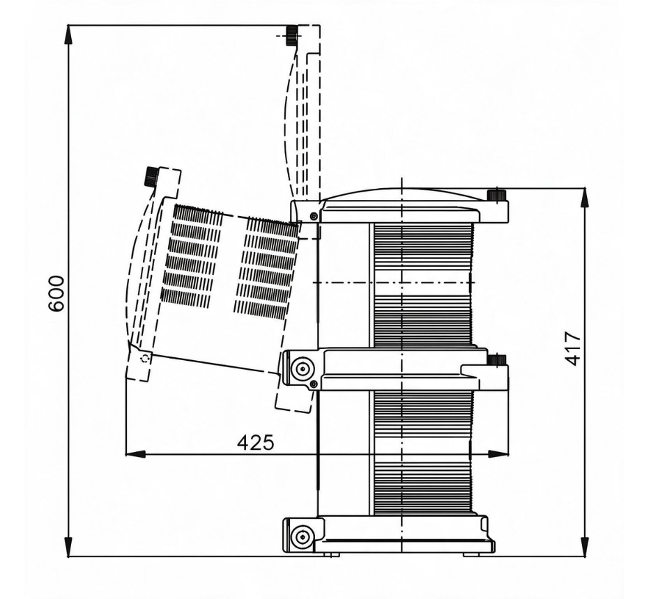 3228*02 PB 760 DUPLEX Positionslaternen Maße Seitenansicht