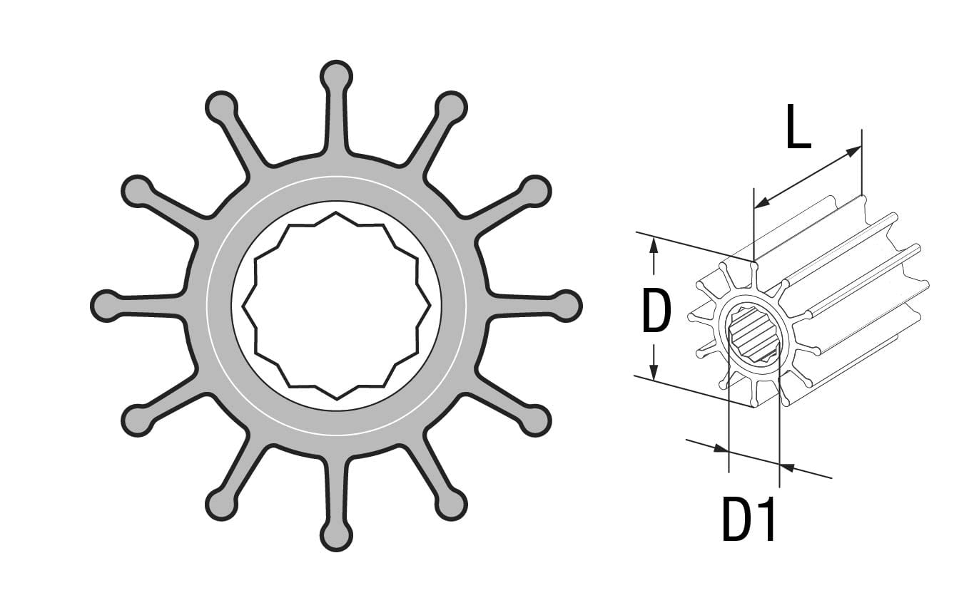 1826-821 Original-Impeller 09-821BT-1 für JOHNSON(F75)Pumpe