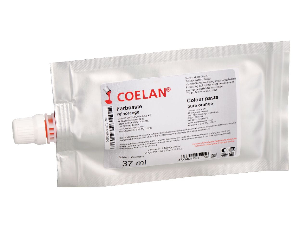 2622-2004 COELAN Farbpaste reinorange