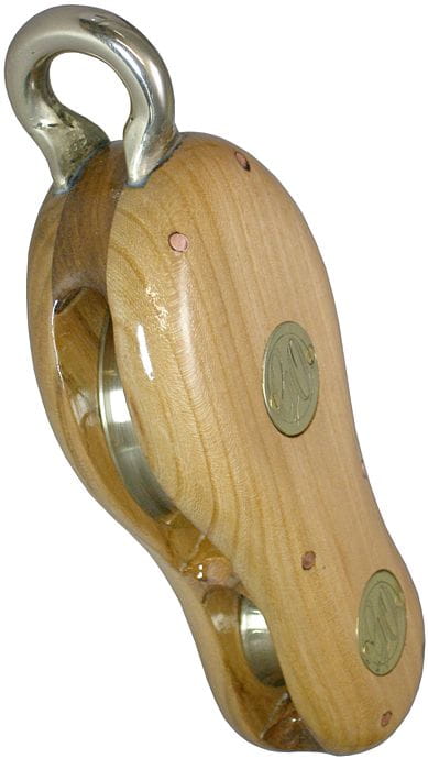 Violinen-Yachtblock Ulme / Bronzebeschlag Violinen-Yachtblock Ulme / Bronzebeschlag