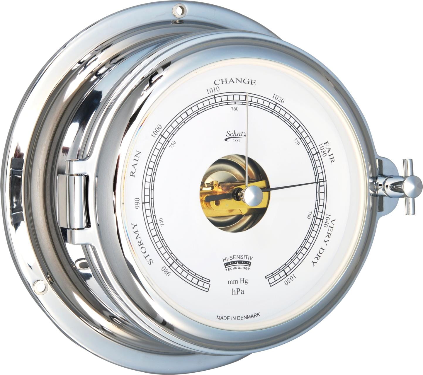 3462*19 Barometer aus dem Set mit 3 Instrumenten SCHATZ MIDI verchromt Set mit 3 Instrumenten SCHATZ MIDI verchromt