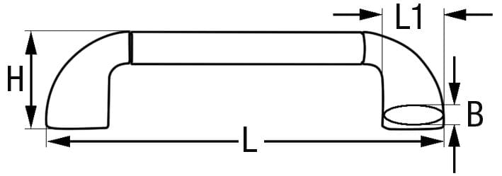 4464*02 Handgriff aus Messing