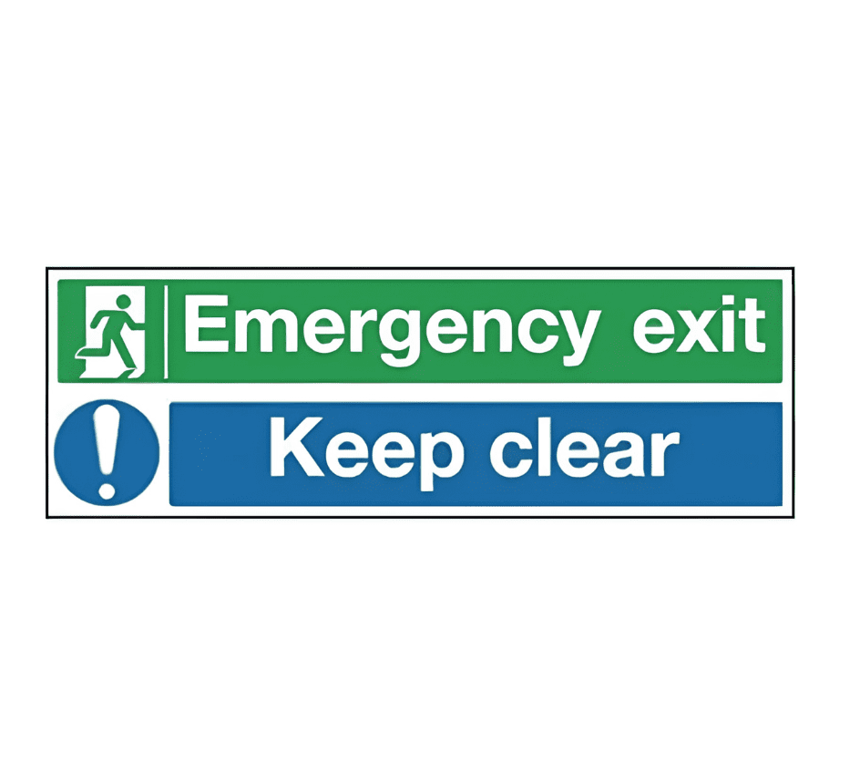 3276-6341 Emergency exit keep clear IMO-Aufkleber