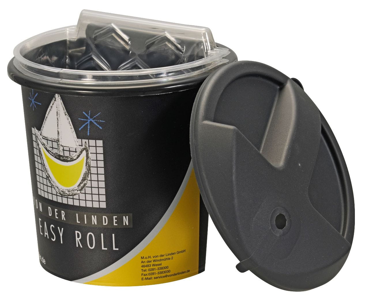 2605-033 EASY ROLL Wanneneinsatz mit passendem Becher und Deckel (Beispielbild) 2605-037 EASY ROLL Ausrolleimer Set mit Wanneneinsatz & Deckel