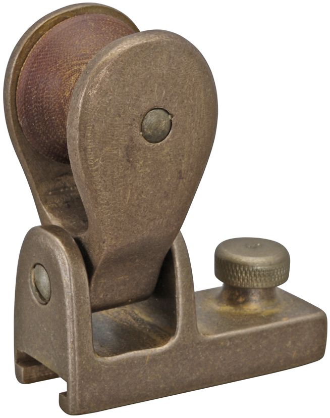 1679*05 Fockrutscher für 25x4mm-Schiene Bronze Bronze jib slide for 25x4 track