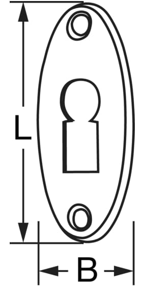 4090*11 Schlüsselschilder oval für Möbelschlösser Kleines ovales Schlüsselschild für Schiffsschloss