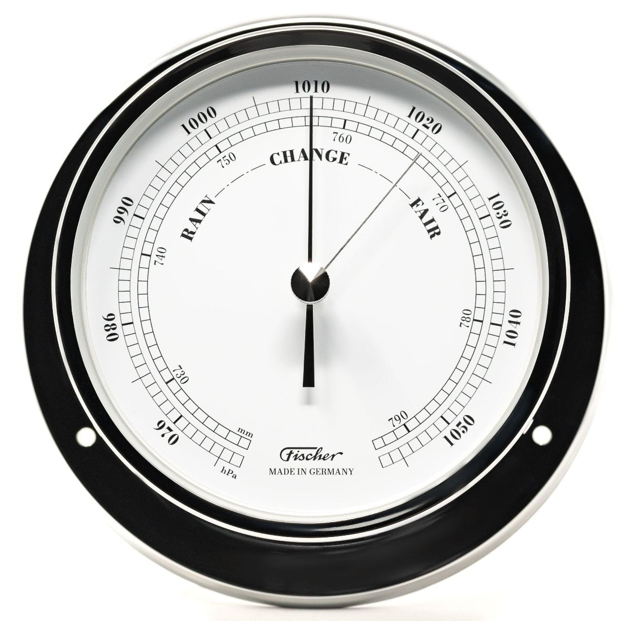 3451-300 FISCHER 1610B-47 Barometer aus verchromtem Messing